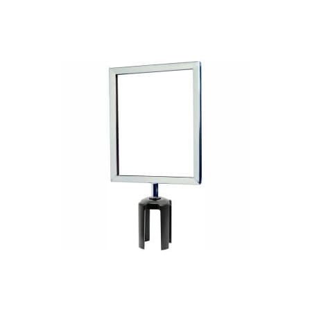 Lawrence Metal Tensabarrier Steel Sign Frame, 8-1/2"Wx11"H, Polished Chrome FRAME-HDSC-1P-8511HD-V